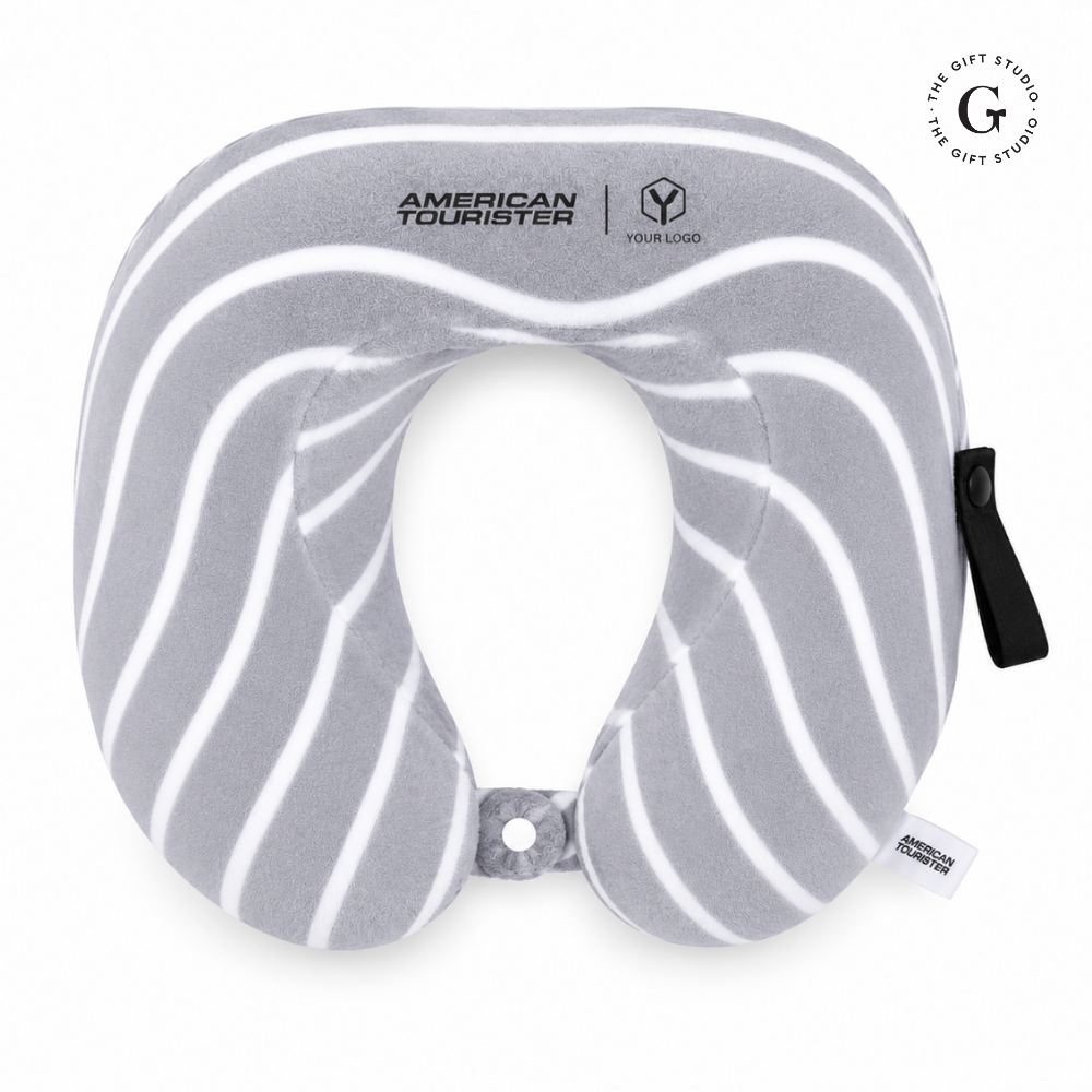 American Tourister Comfort Travel Pillow with TGS logo branding