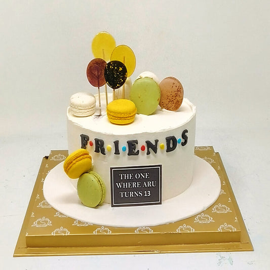 Macaron Friends Cake