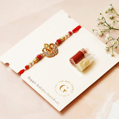 Gold Ganesha Rakhi - The Gift Studio