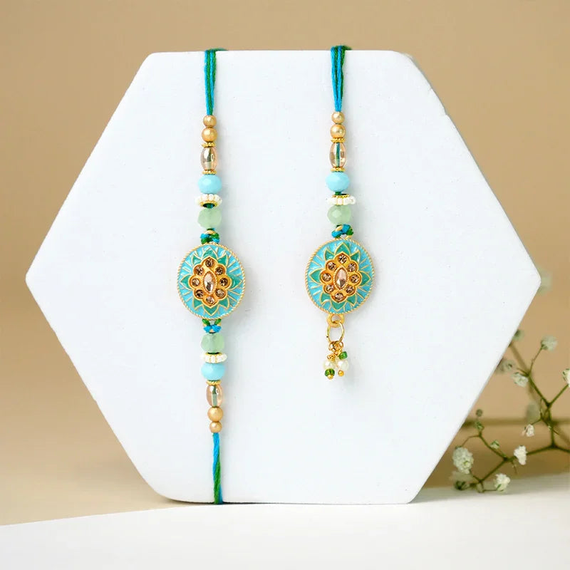 Meenakari Bhaiya Bhabhi Rakhi - The Gift Studio