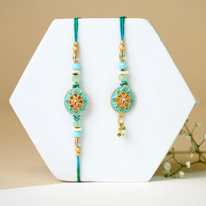 Meenakari Bhaiya Bhabhi Rakhi - The Gift Studio