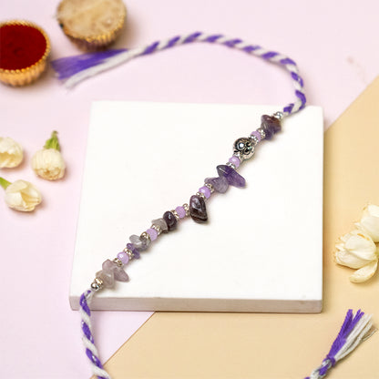 Semi-Precious Amethyst Stone Rakhi