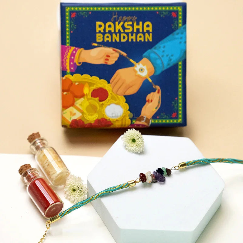 7 Chakra Stone Rakhi - The Gift Studio