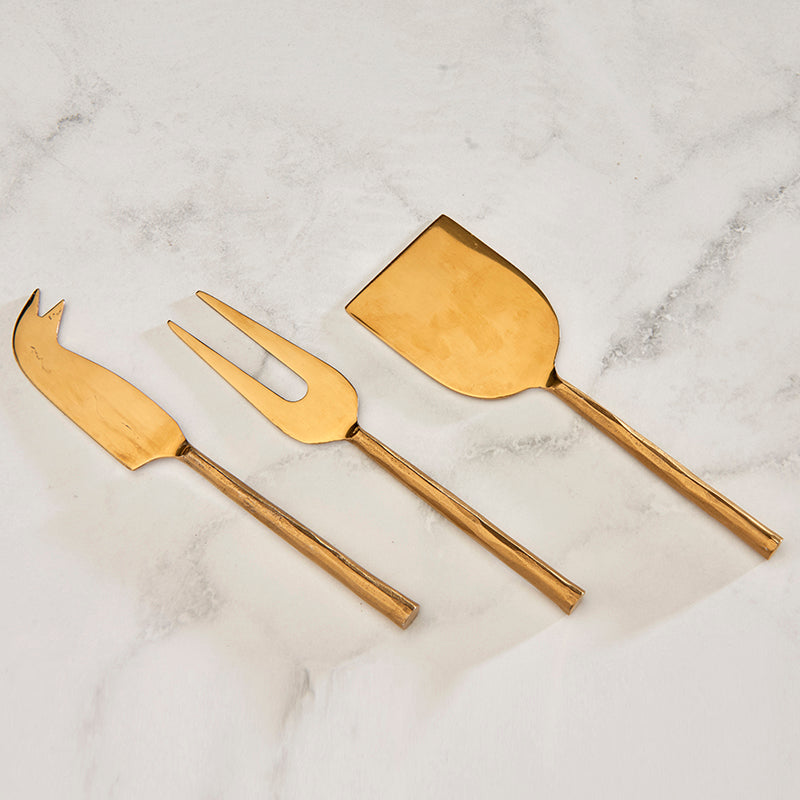 Rose Quartz Cheeseboard & Set of 3 Cheese Knives