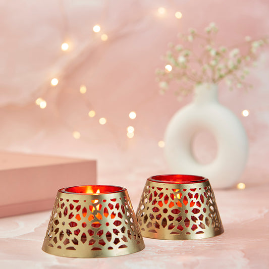 Petal T-Light Holders (Set of 2) - The Gift Studio