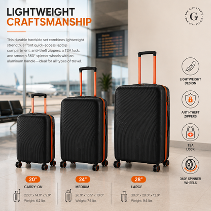 Nasher Miles Black Cabin Luggage Bag with TGS Logo Branding.