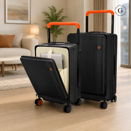 Nasher Miles branding 20* cabin small suitcase with TGS logo