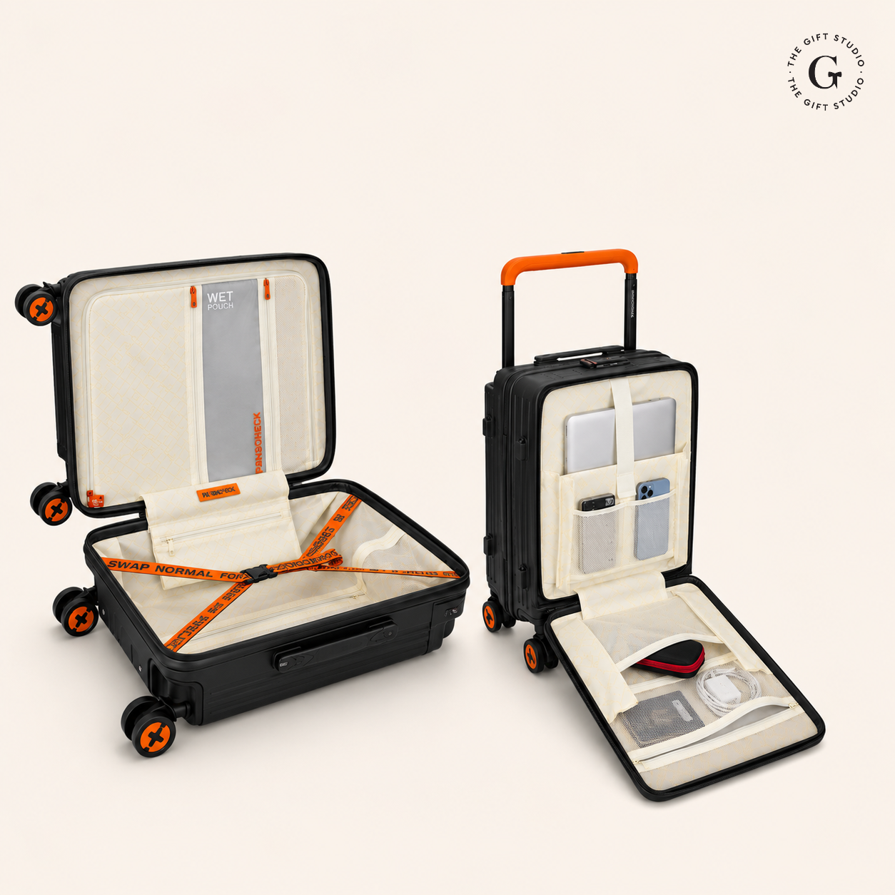 Nasher Miles branding 20* cabin small suitcase with TGS logo