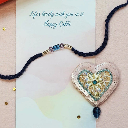 Starry Night Rakhi-Parisian Heart Brooch