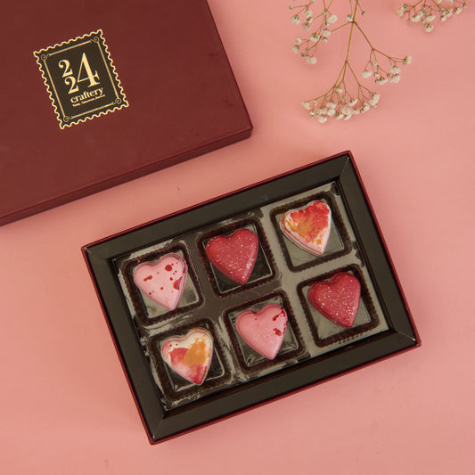 224 Heart Shape Chocolate Box of 6