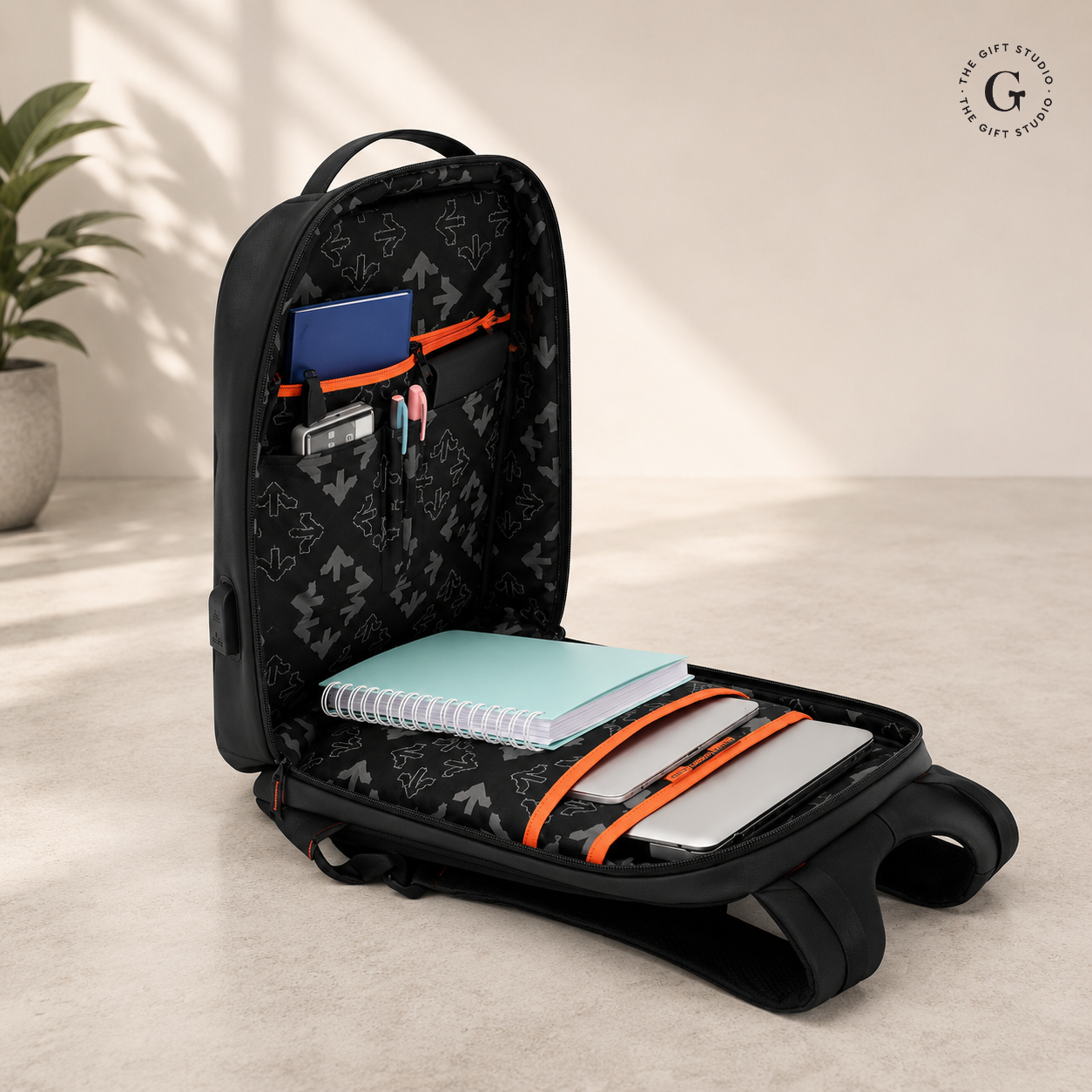 Nasher Miles Laptop backpack with TGS logo branding