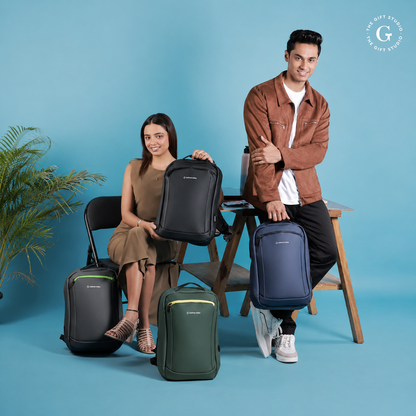 Nasher Miles Laptop backpack with TGS logo branding