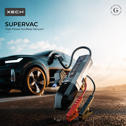 XECH Supervac high power cordless vacuum multi-functional automotive tool with TGs branding logo