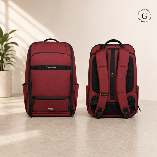 Nasher Miles Travel backpack with multiple compartments with TGS  branding