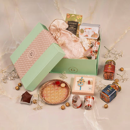 Beaded Nutty Charm Rakhi Hamper