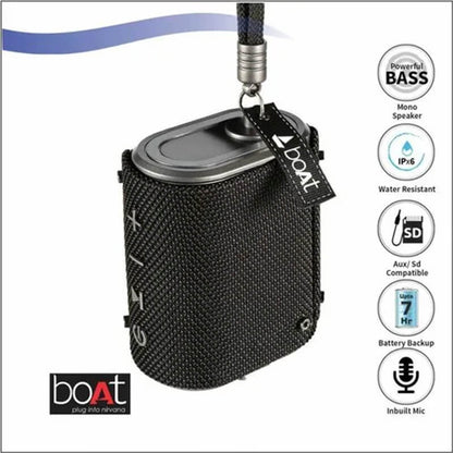 boAt Stone Grenade Black Bluetooth Speaker
