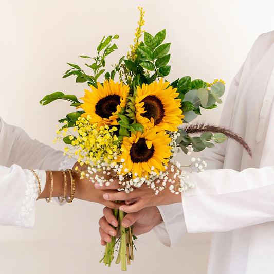 Sunflower Bright Luxury Rakhi Giftbox