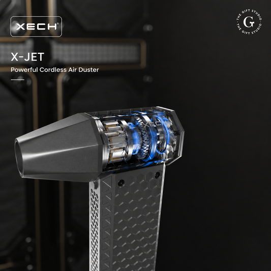 XECH X-JET – Powerful Cordless Air Duster with TGS branding logo