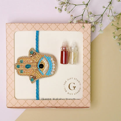 Beaded Nutty Charm Rakhi Hamper