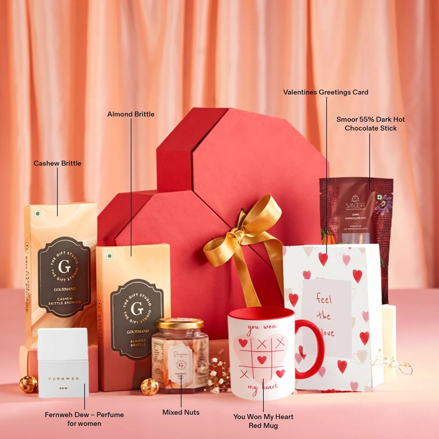 Be Mine Hamper products with individual identification labels