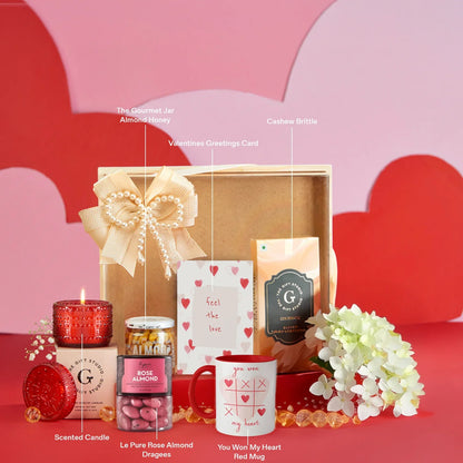 XOXO Treats hamper products with individual identification labels