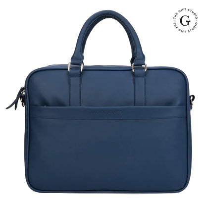 Blue handbag with a Jack & Jones  branding and TGS Logo