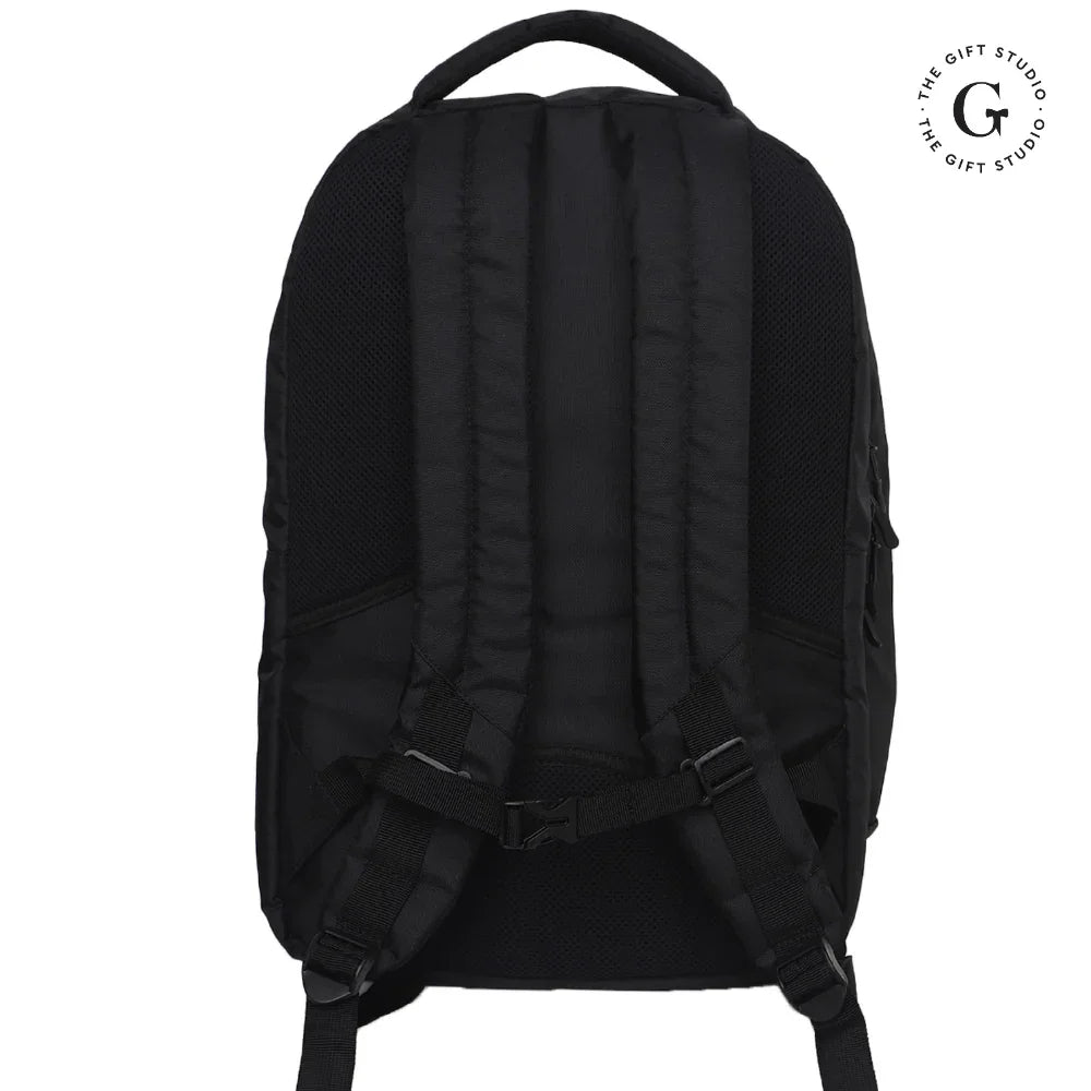 Black Jeff Max Backpack with TGS Logo and Jack & Jones Branding