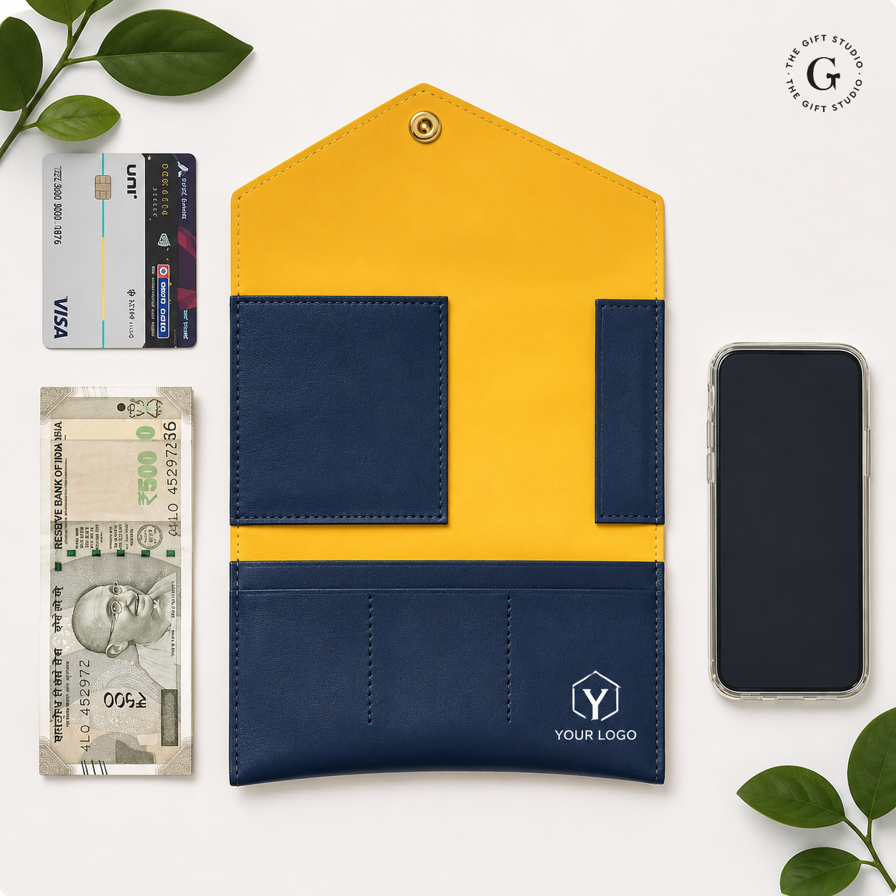 Seal Trifold Wallet for Women with TGS branding