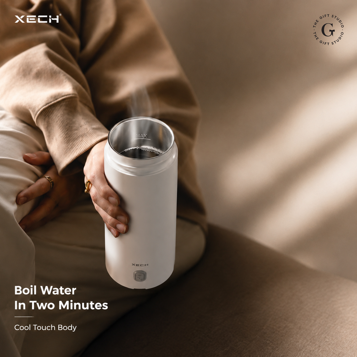 XECH Hydroboil Lite Portable Travel Kettle with Tgs logo branding