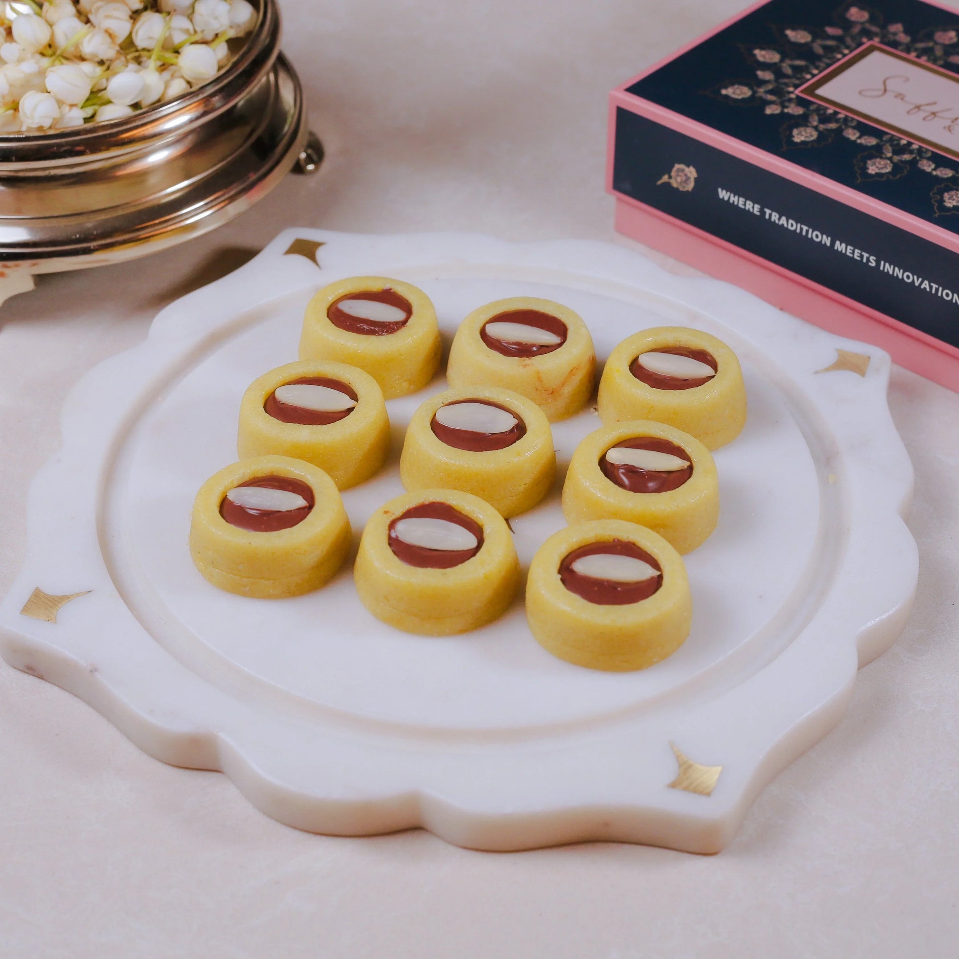 Almond Chocolate Ganache box of 6 - The Gift Studio