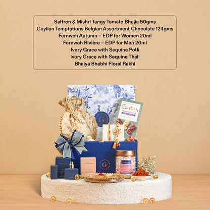 Aromatic Affection Bhaiya-Bhabhi Rakhi Hamper