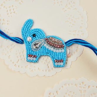 Beaded Elephant kids Rakhi