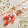 Bhaiya Bhabhi Coral Bloom Rakhi Set