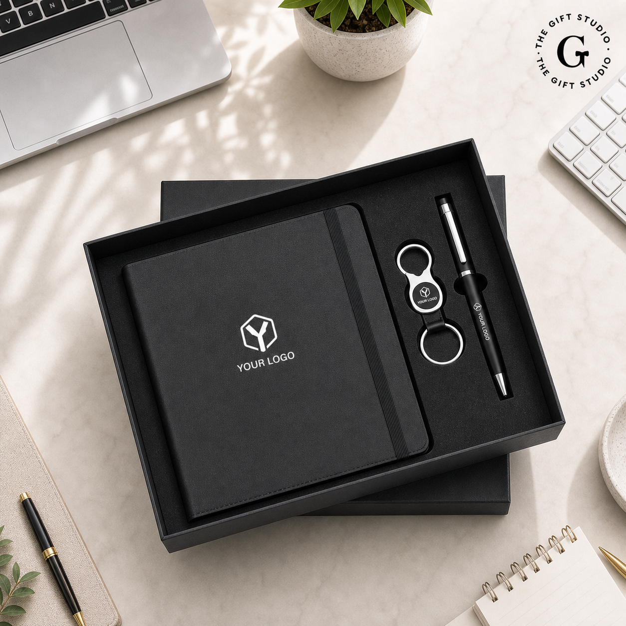 Black Essential Desk Trio