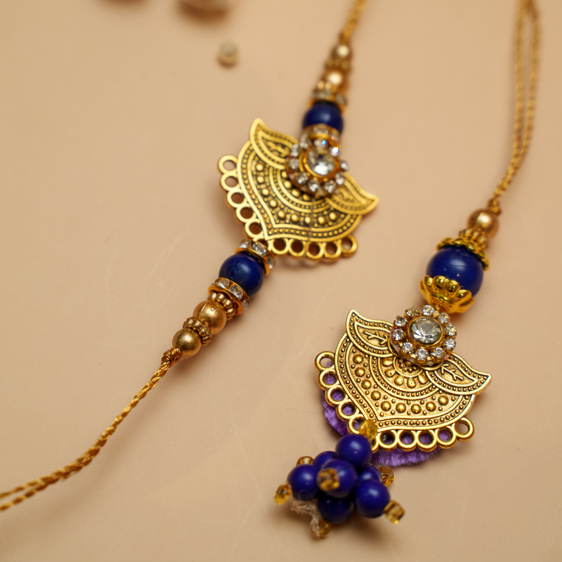 Blue Charm Bhaiya Bhabhi Rakhi