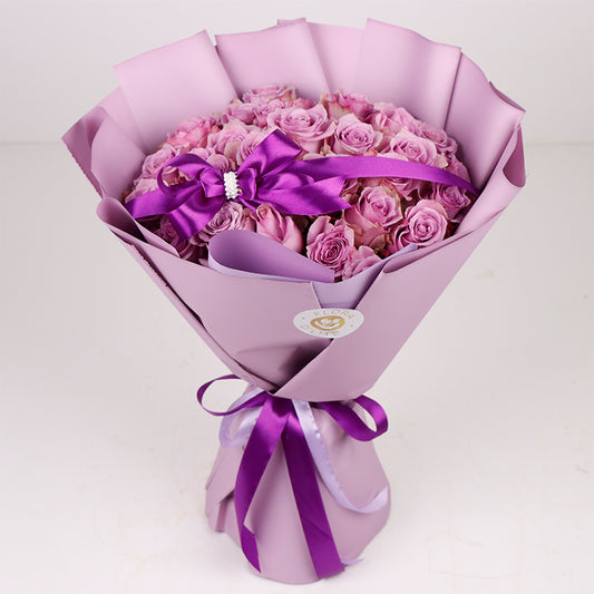Blushing Purple Roses
