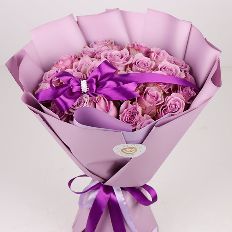 Blushing Purple Roses The Gift Studio