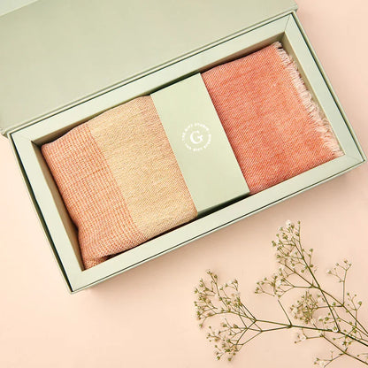 Cashmere Coral Stole with Lurex