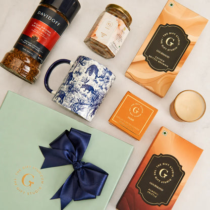 Top-down flat lay showing the full Coffee & crunch assortment.
