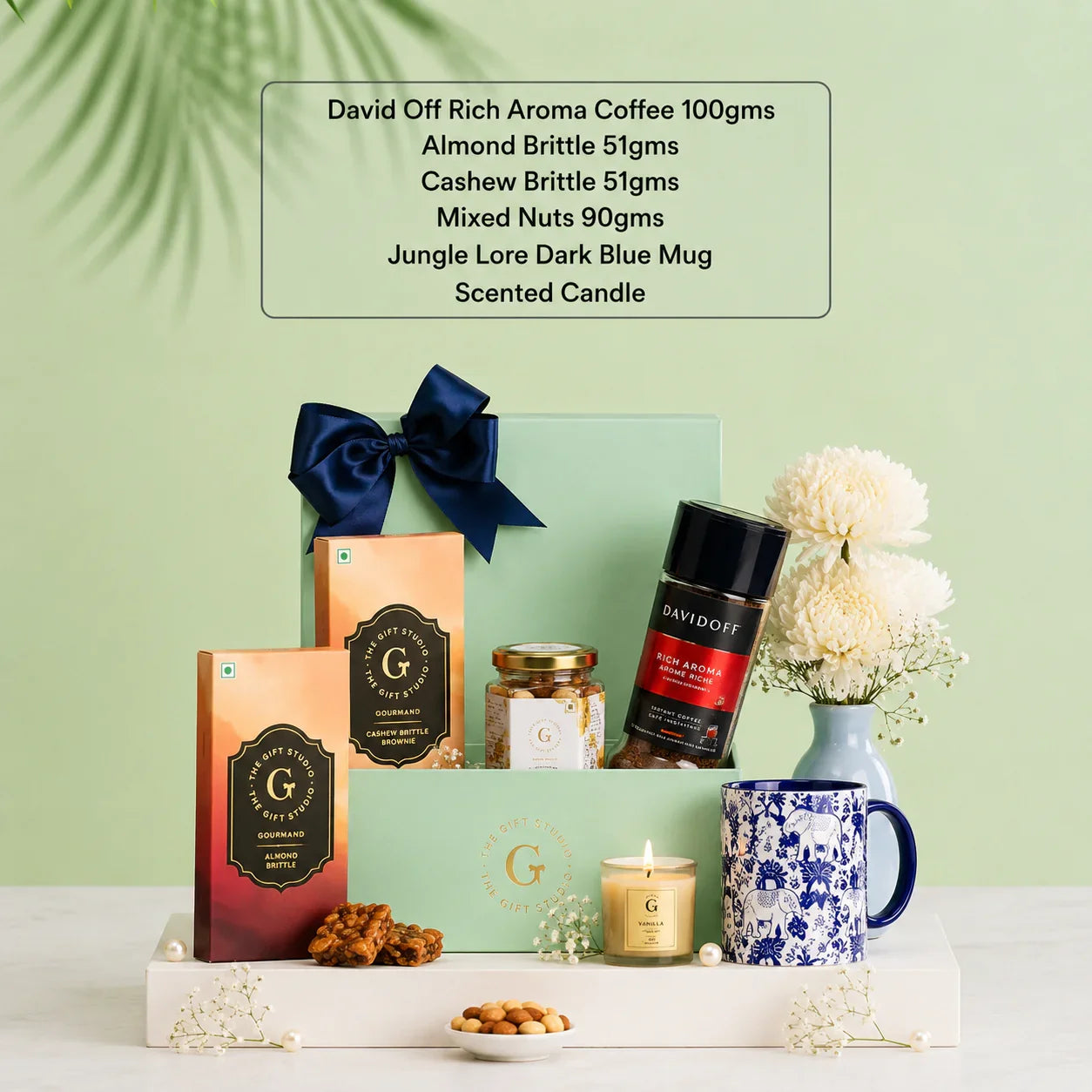 Coffee & Crunch hamper products shown with a clear list of all items.