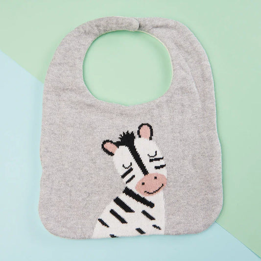 Cotton Knitted Zebra Bib Apron-The Gift Stduio