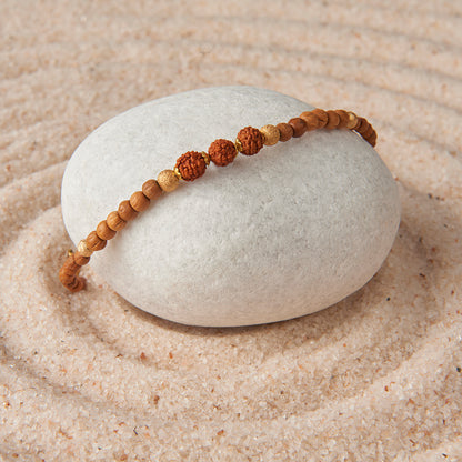 Divine Rudraksha Bracelet Rakhi_The Gift Studio