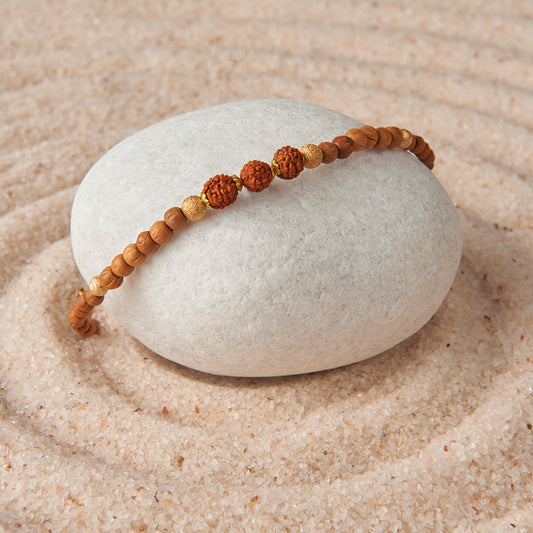 Divine Rudraksha Bracelet Rakhi_The Gift Studio