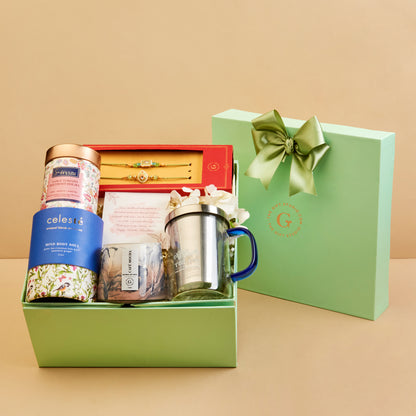 Elegant Meenakari Set of 2 Rakhi Hamper