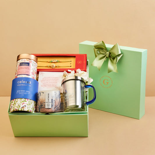 Elegant Meenakari Set of 2 Rakhi Hamper for International Shipping | Exclusive Global Delivery