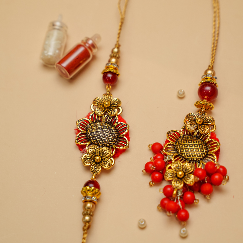 Floral Rakhi Set