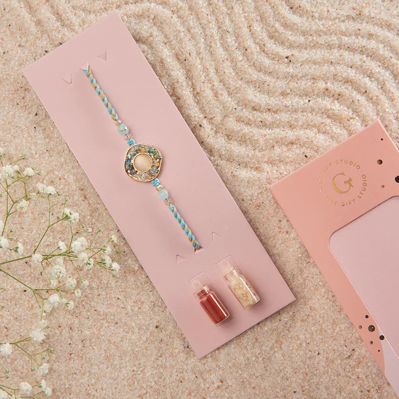 Gemstone Grace Rakhi for International Shipping | Exclusive Global Delivery