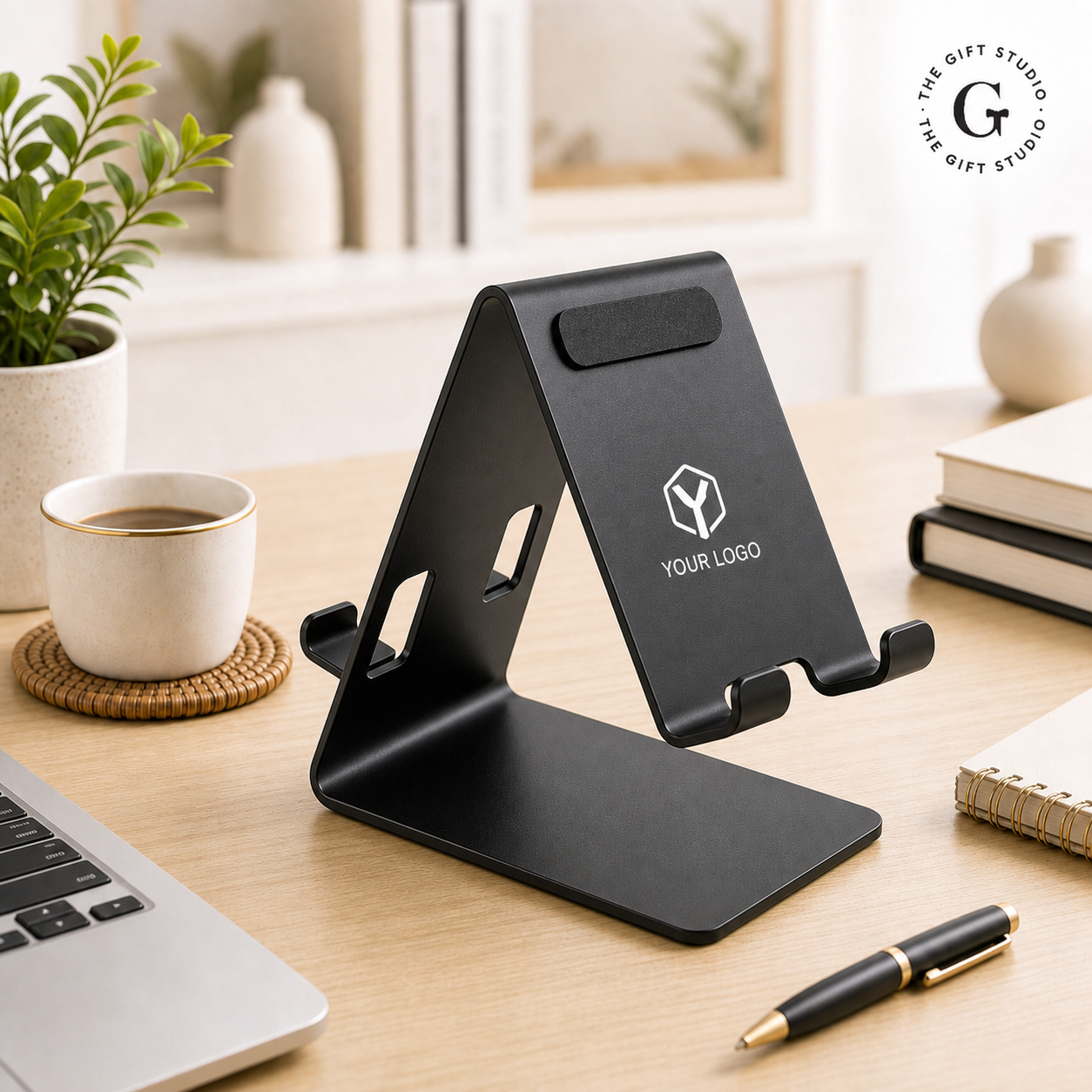 TGS Black mobile stand double side holder