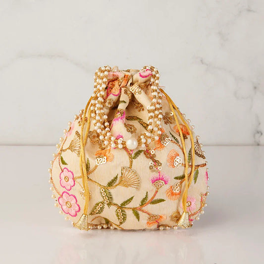 Gifting Potli floral embroidered & sequined