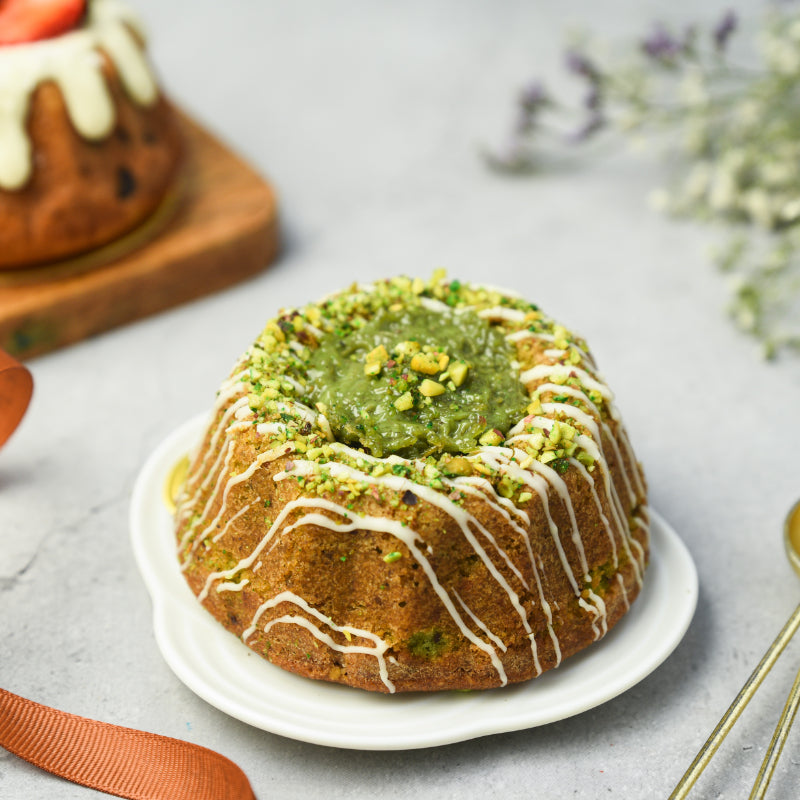 Gluten Free Pistachio Kunafa Tea Cake